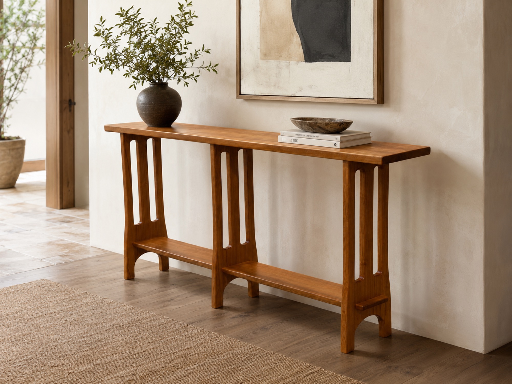 Cherry console table